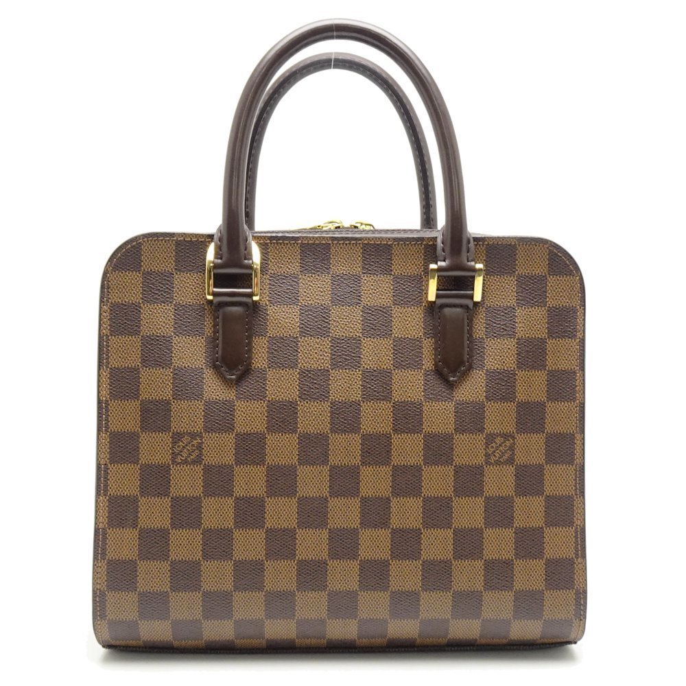Louis Vuitton Damier Triana Ebene Handbag Brown